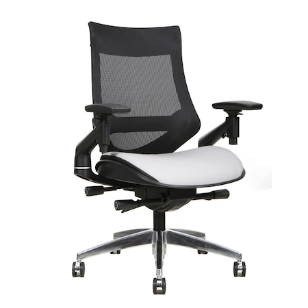 Doba-Bnt Mesh Mid Back & Bonded Leather Seat Office Chair SA3543857